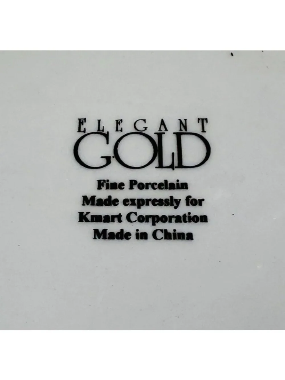 Vintage Kmart ELEGANT GOLD White Gold Trim Rim Porcelain Dinner Plates Set of 2